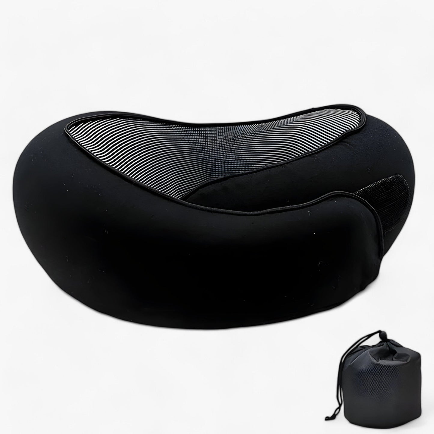 Ergonomic Memory Foam Travel Pillow with Adjustable Neck Strap