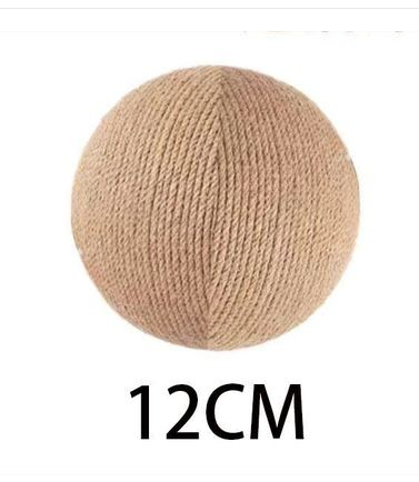 Wooden Cat Scratching Post with Sisal Rope and Play Balls