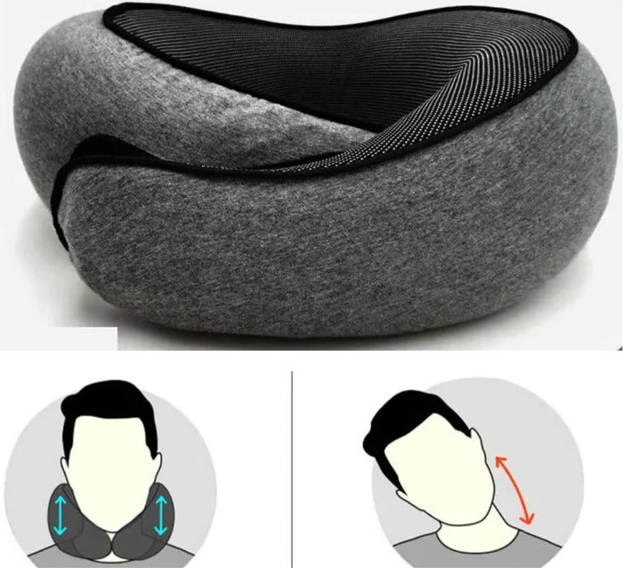 Memory Foam Travel Neck Pillow with 360° Support