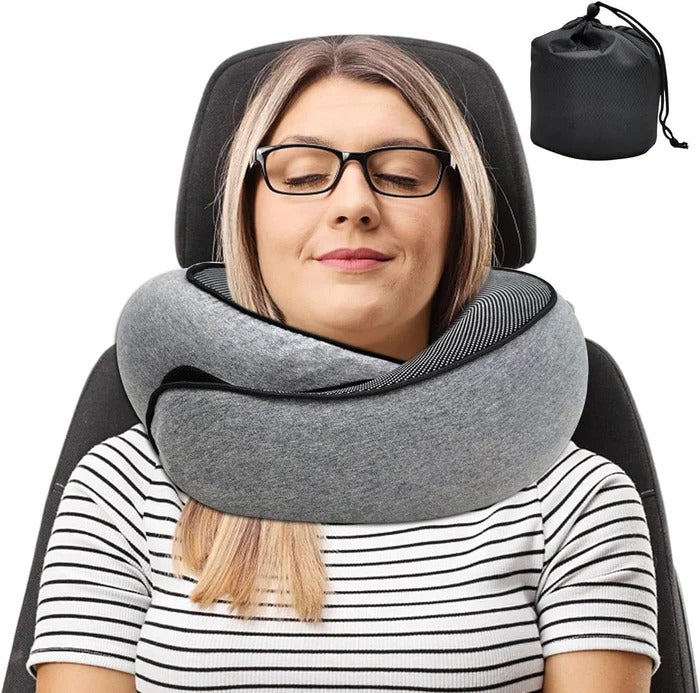 Memory Foam Travel Neck Pillow with 360° Support