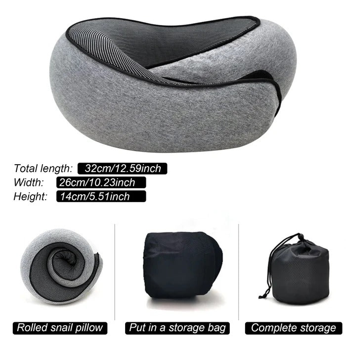 Memory Foam Travel Neck Pillow with 360° Support