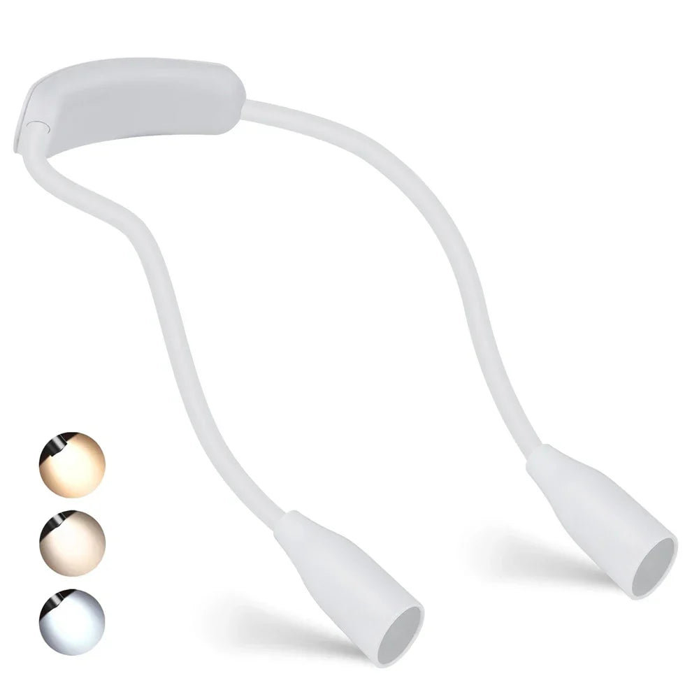 Ergonomic Rechargeable Neck Lamp with Adjustable Light Colors