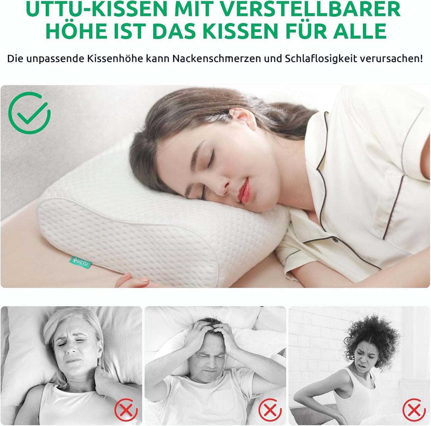 Ergonomic Neck Support Pillow for Pain Relief and Comfort