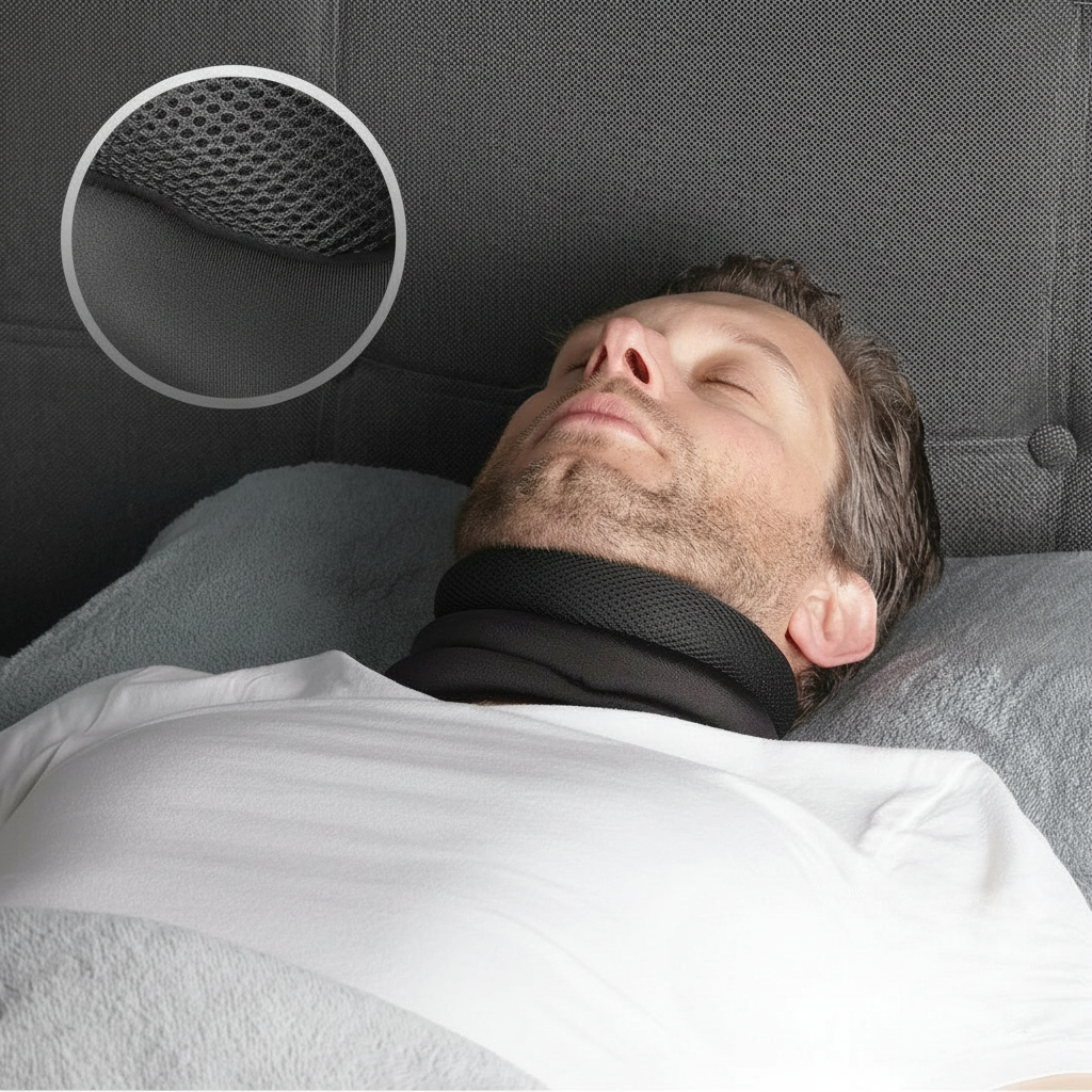 Ergonomic Neck Support Cushion for Sleep and Airway Alignment