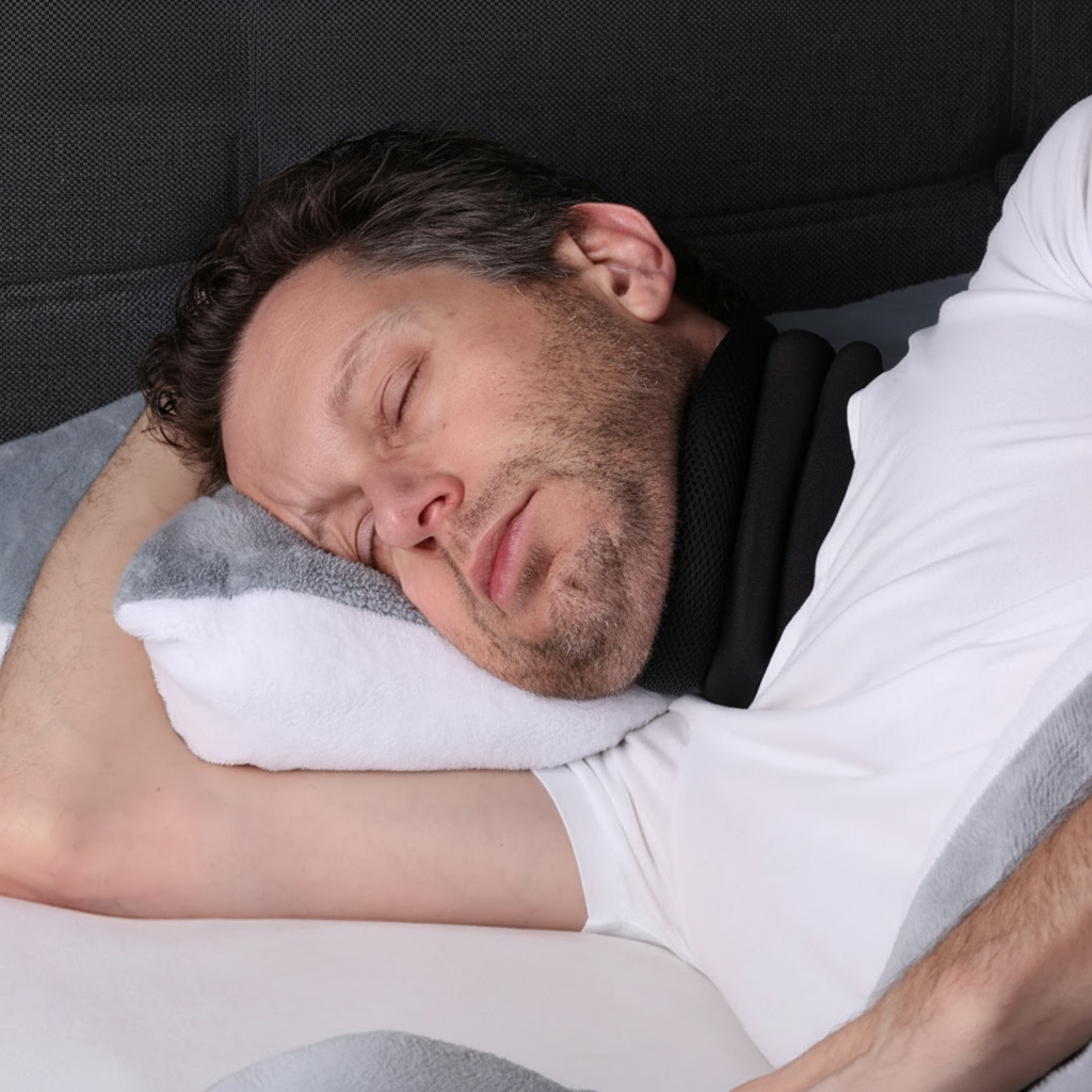 Ergonomic Neck Support Cushion for Sleep and Airway Alignment