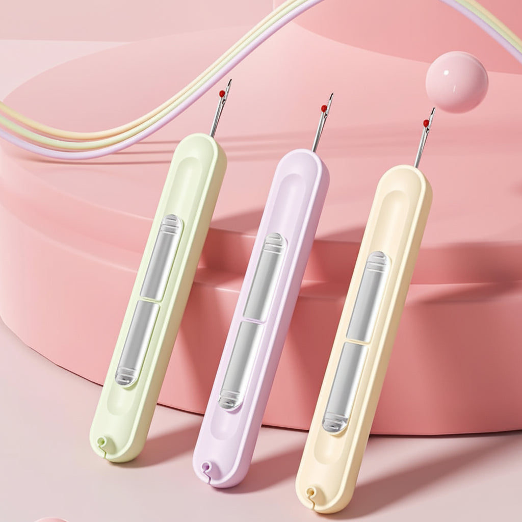 Compact Needle Threader and Seam Trimmer Set