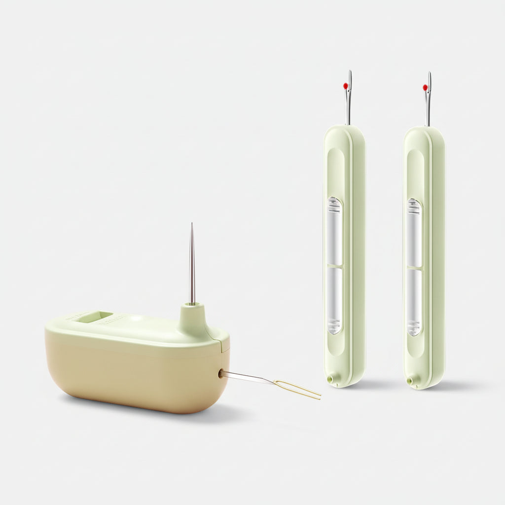 Compact Needle Threader and Seam Trimmer Set