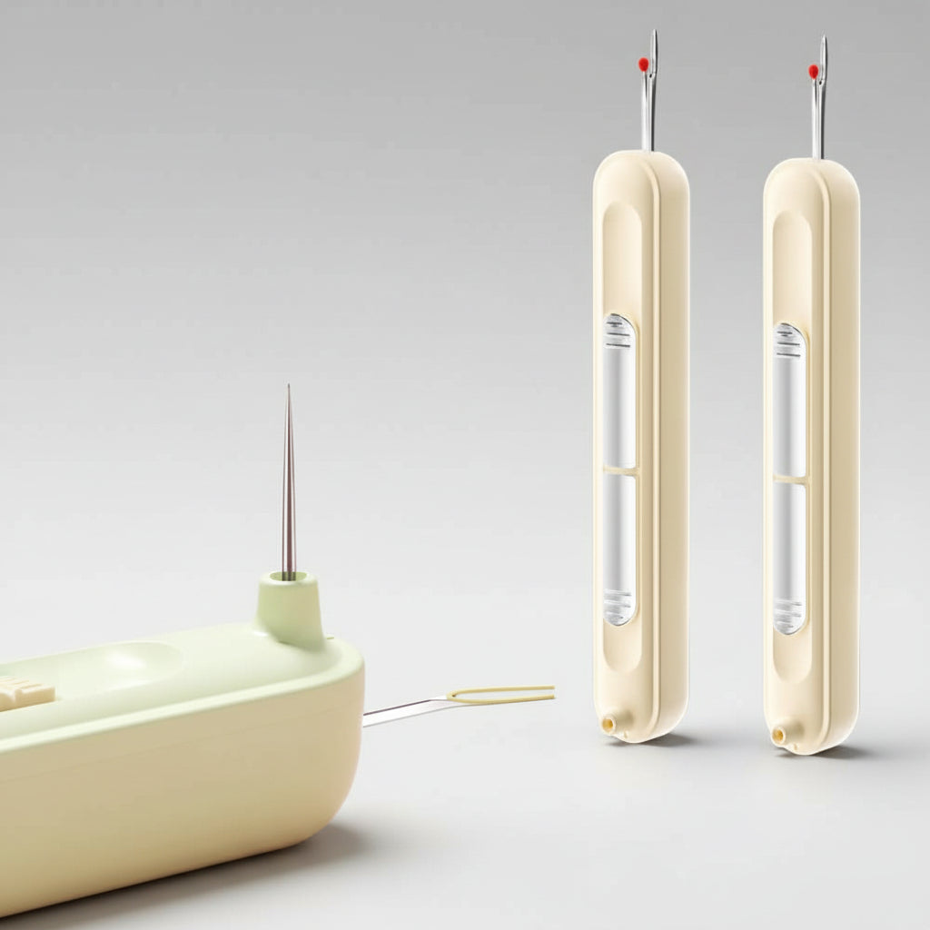 Compact Needle Threader and Seam Trimmer Set