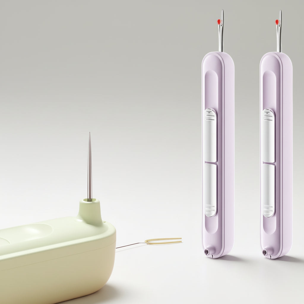 Compact Needle Threader and Seam Trimmer Set