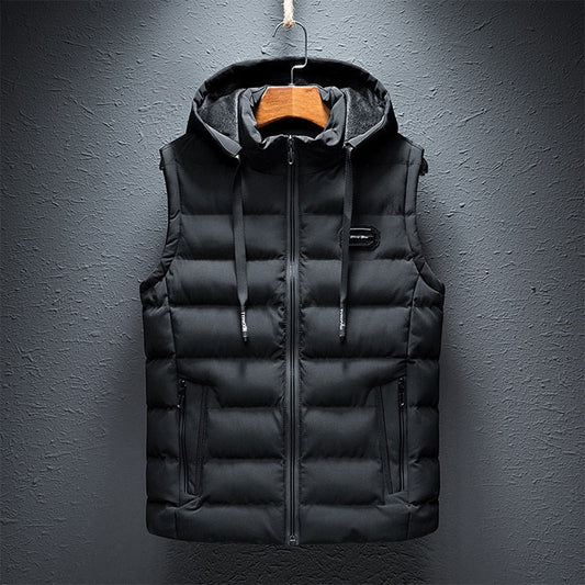 Wind-Resistant Sleeveless Men's Vest with Zipper Pockets
