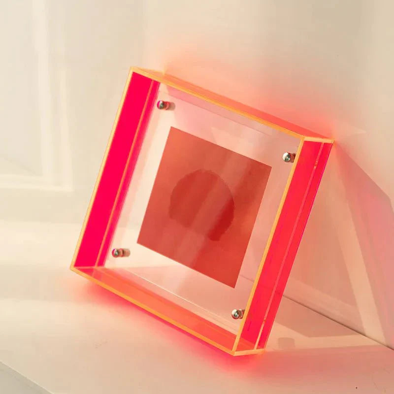 Neon Acrylic Floating Picture Frame - Contemporary Design