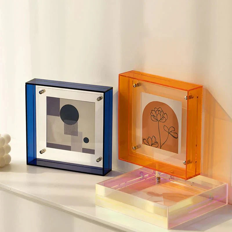 Neon Acrylic Floating Picture Frame - Contemporary Design