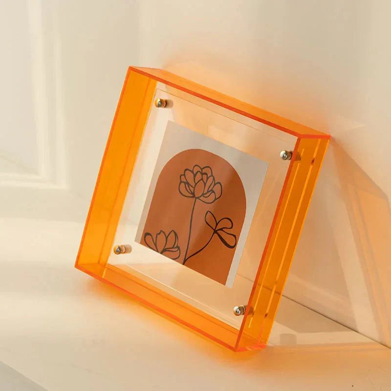 Neon Acrylic Floating Picture Frame - Contemporary Design