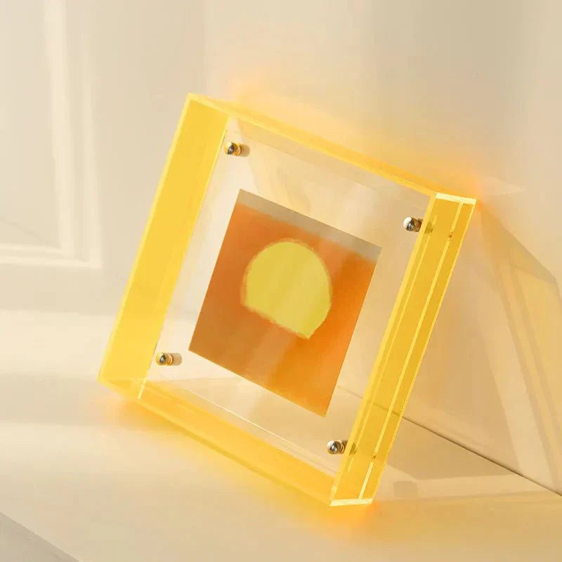 Neon Acrylic Floating Picture Frame - Contemporary Design