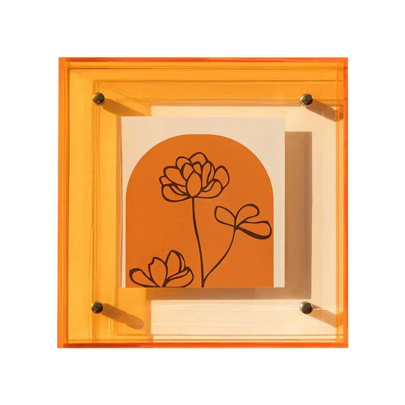 Neon Acrylic Floating Picture Frame - Contemporary Design