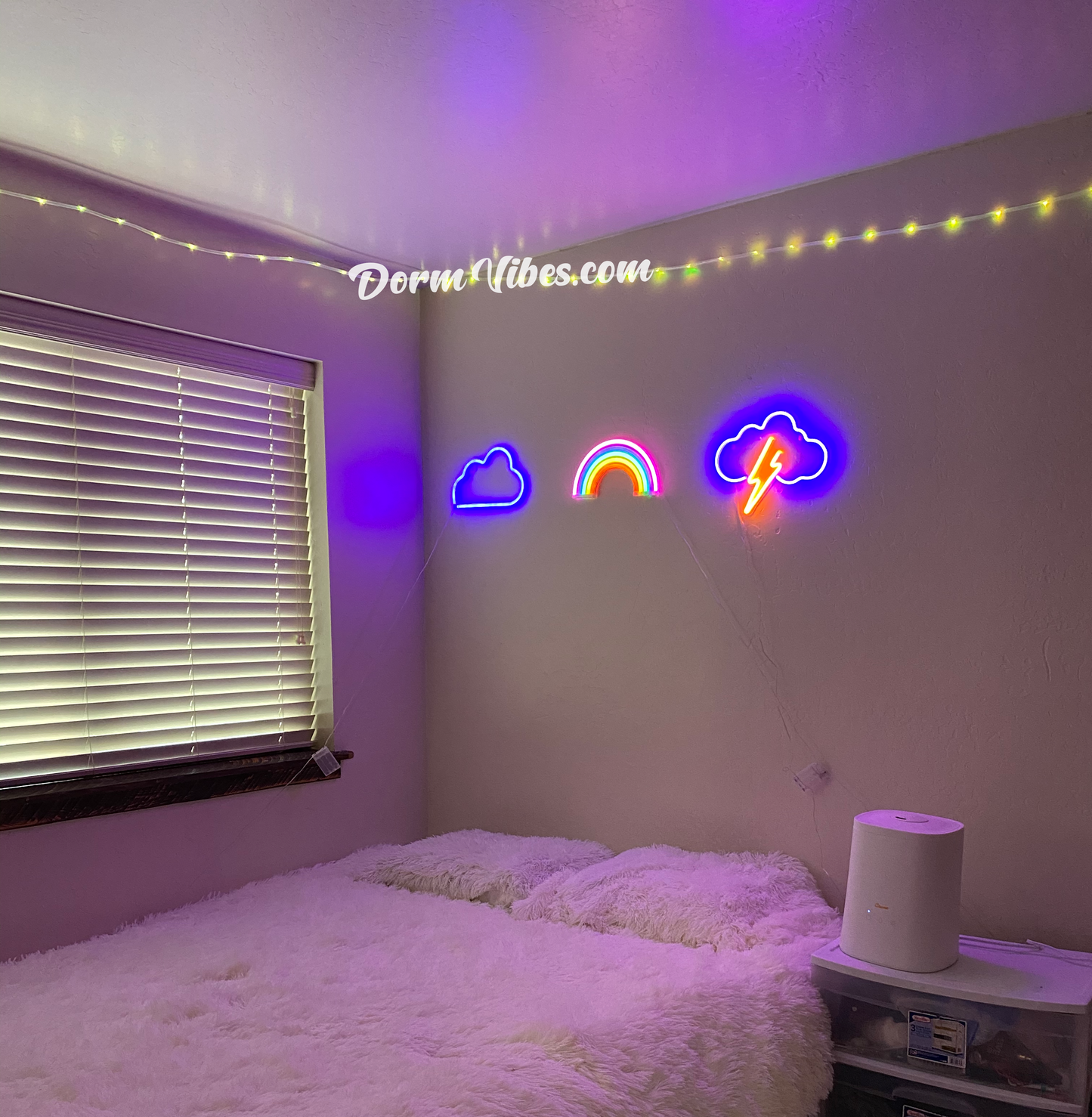 Neon Rainbow Wall Light with USB Port