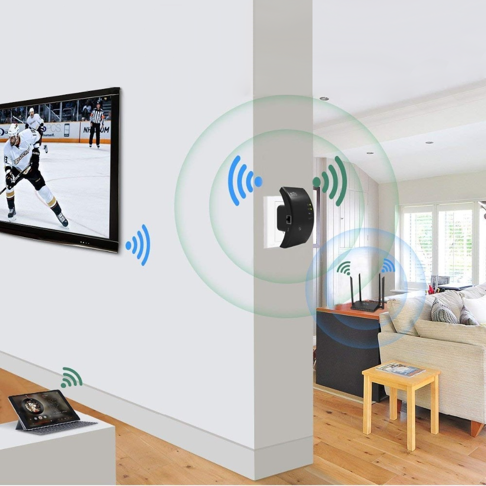 Wireless WiFi Extender with 300 Mbps Speed and 30m Range