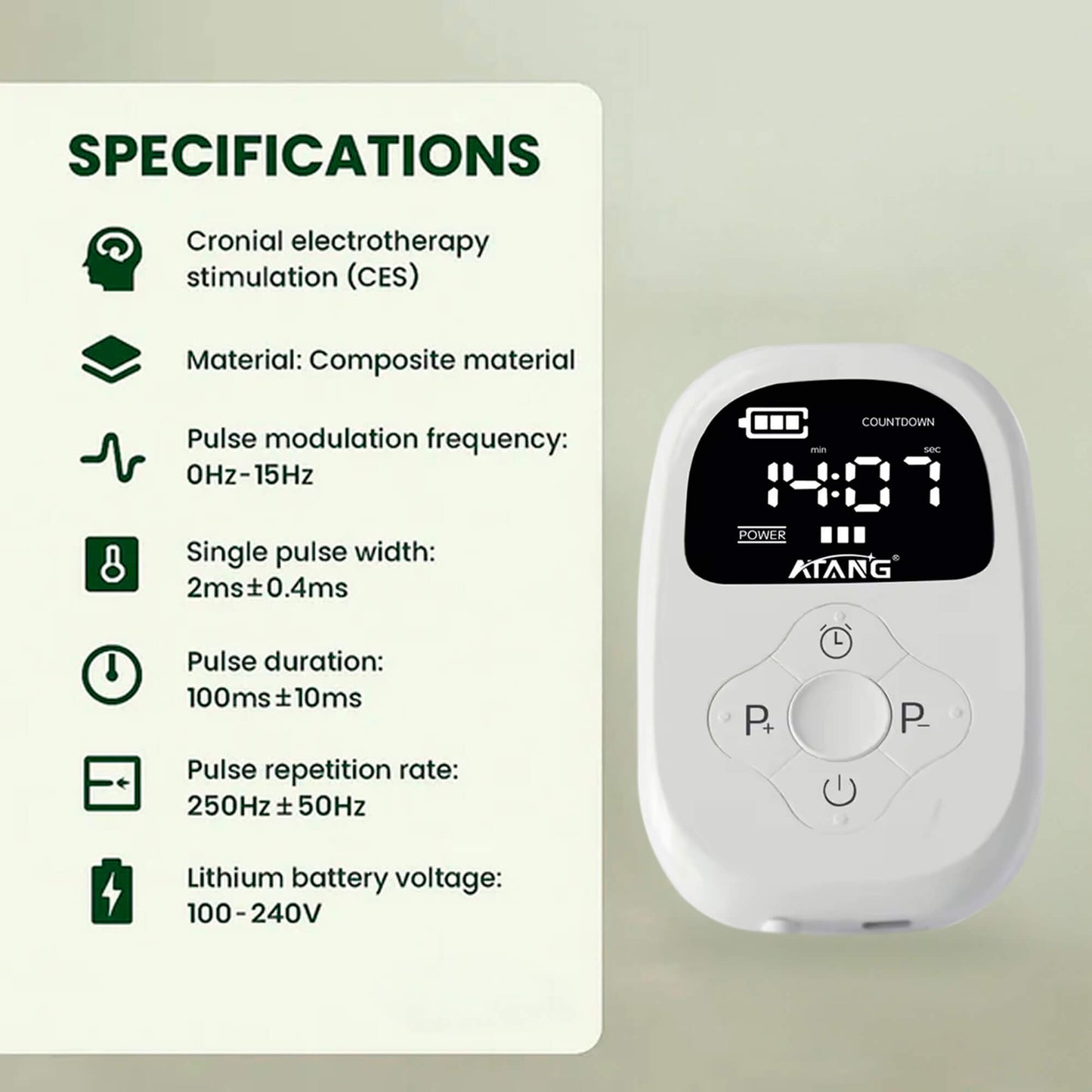 Cranial Electrotherapy Stress Relief Device