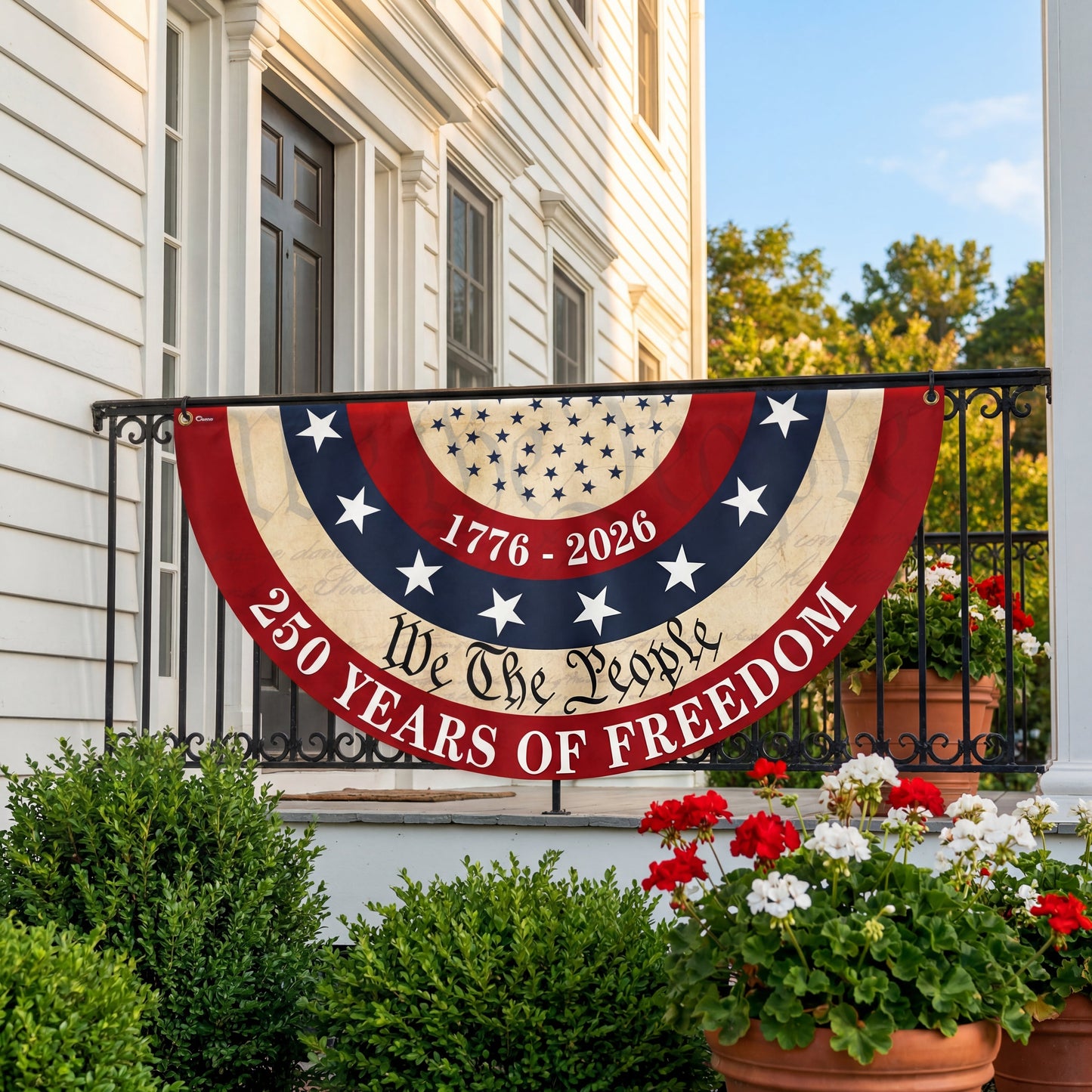 Vintage We The People 250 Fan Flag for 1776-2026 Anniversary