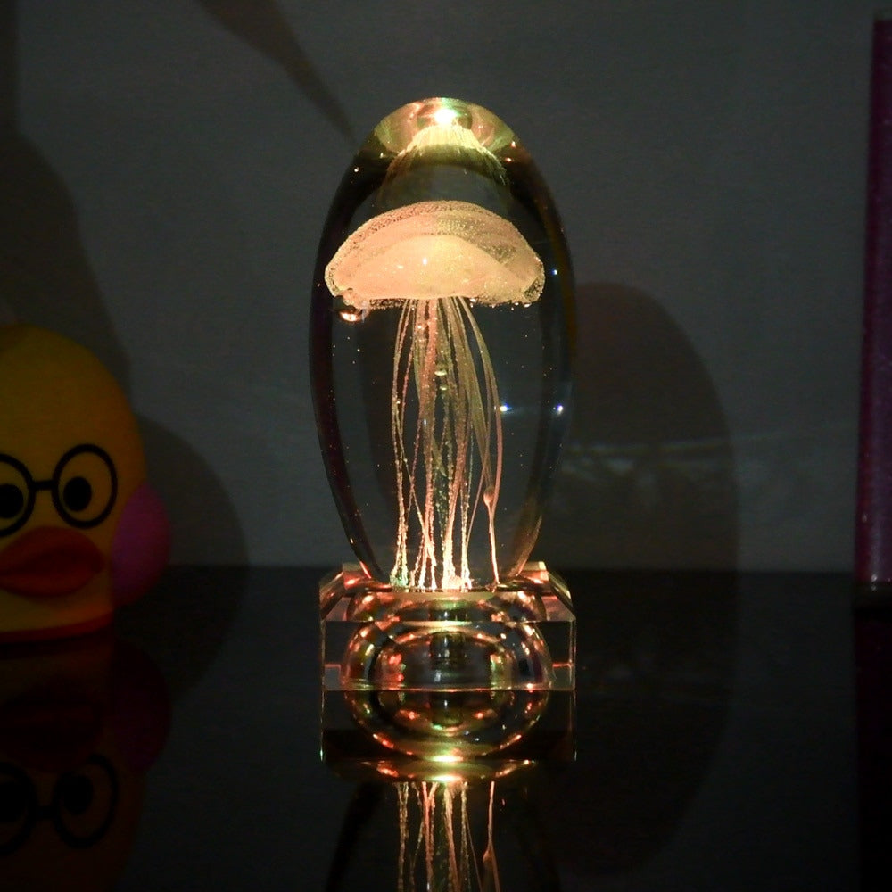 Color-Changing Jellyfish Crystal Night Light