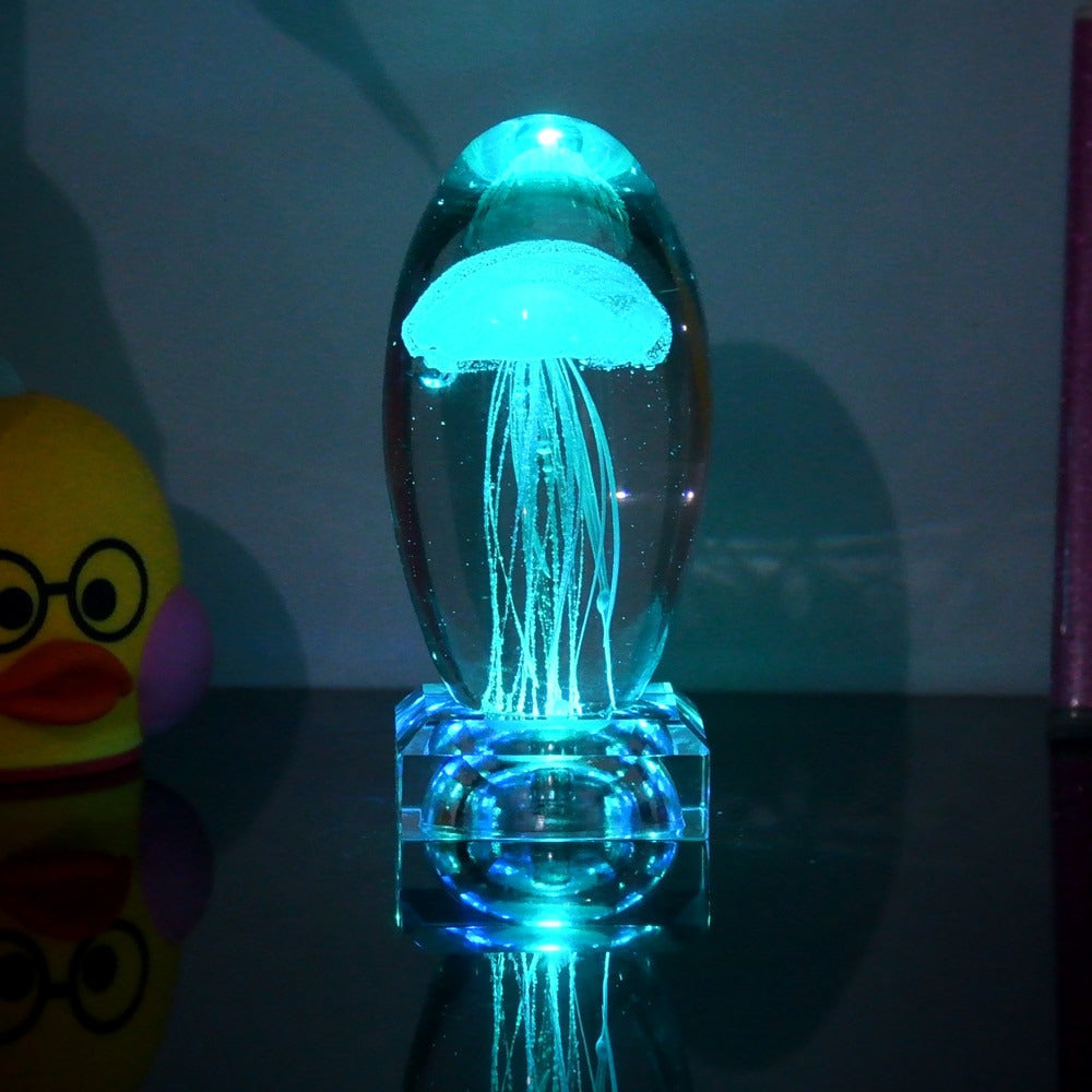 Color-Changing Jellyfish Crystal Night Light