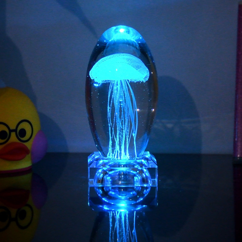Color-Changing Jellyfish Crystal Night Light