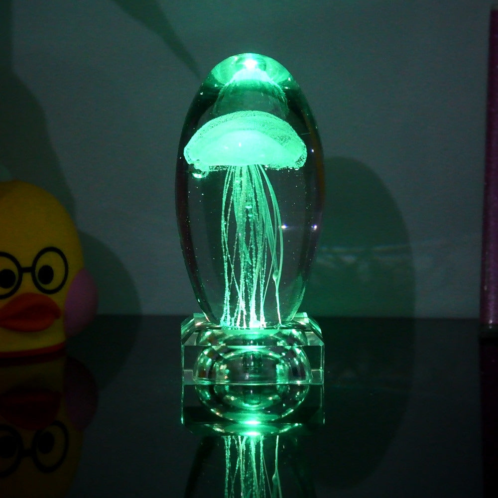 Color-Changing Jellyfish Crystal Night Light