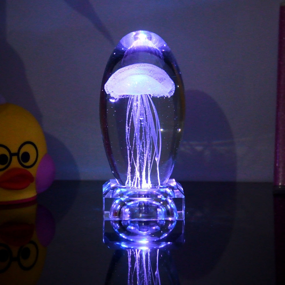 Color-Changing Jellyfish Crystal Night Light