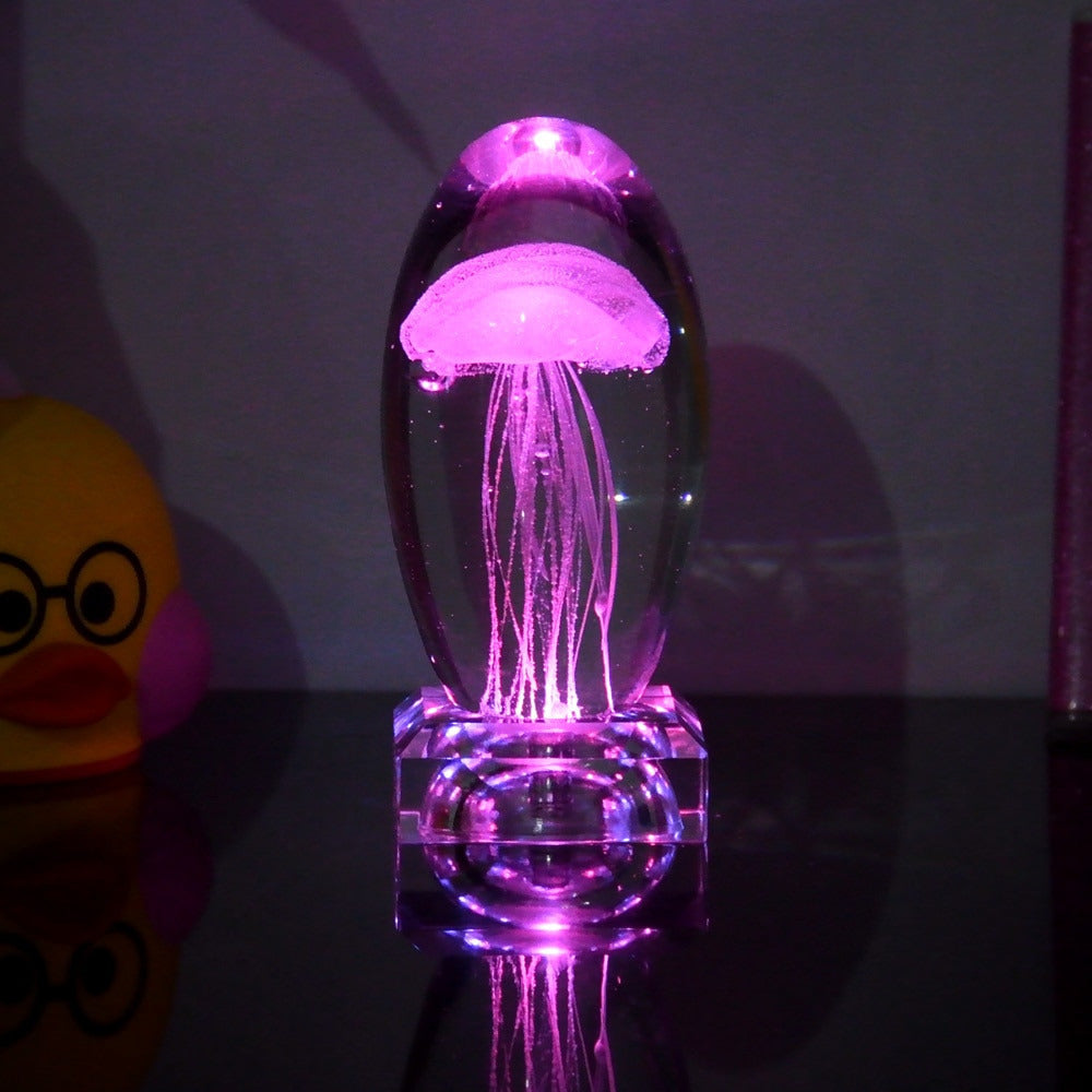 Color-Changing Jellyfish Crystal Night Light