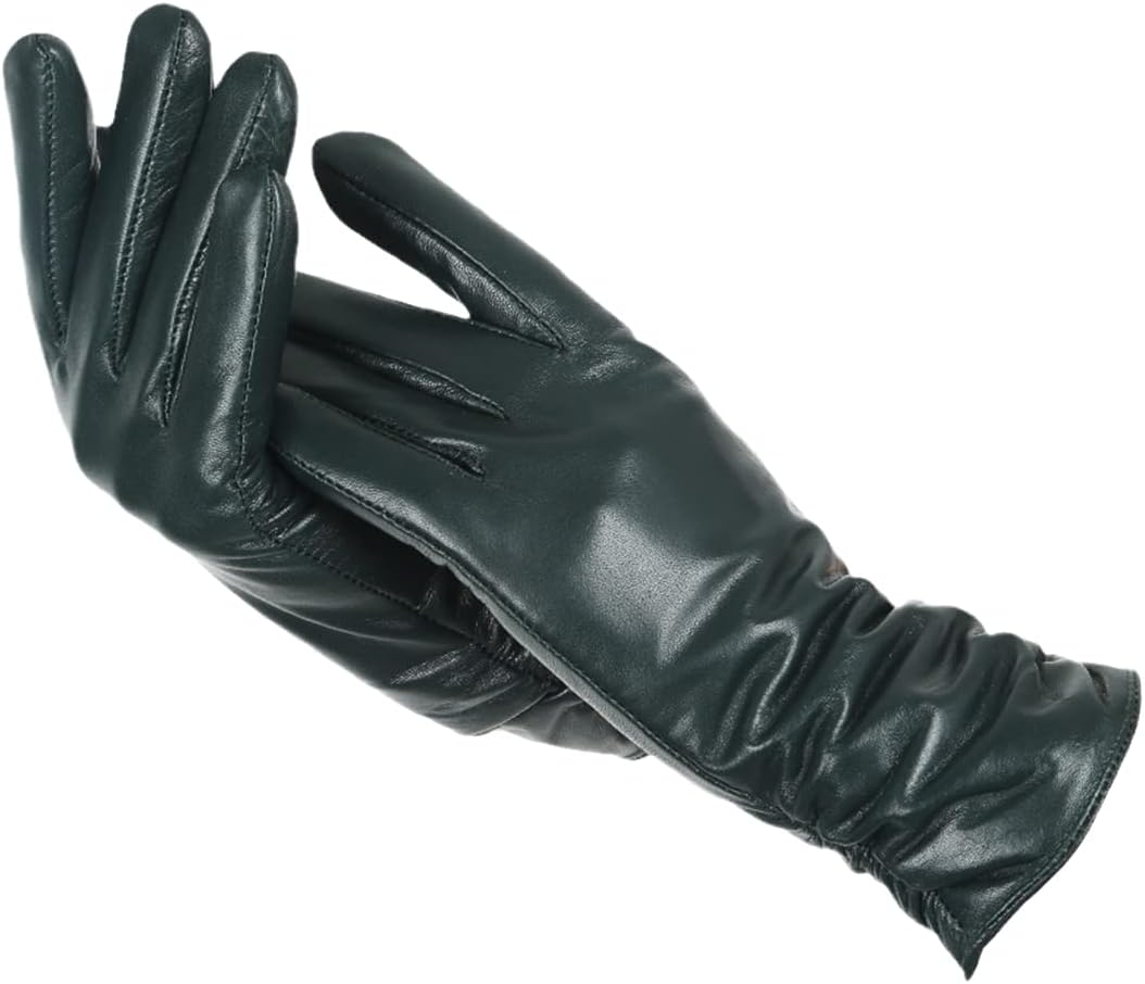 Genuine Leather Winter Gloves with Wool Lining