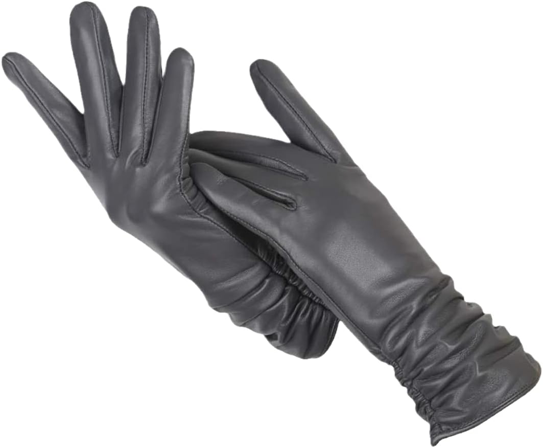 Genuine Leather Winter Gloves with Wool Lining