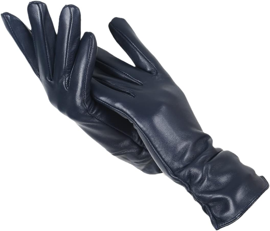 Genuine Leather Winter Gloves with Wool Lining