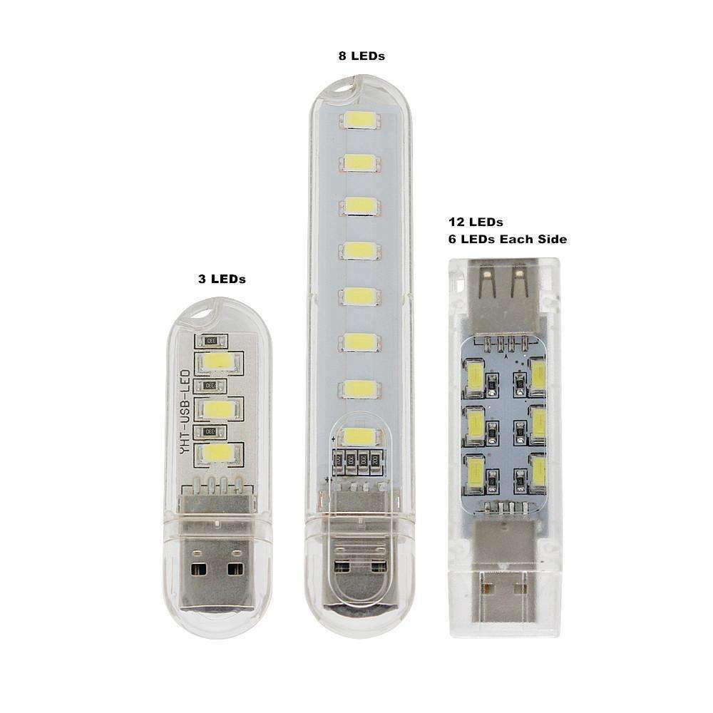 Mini USB LED Night Light - Cold White Portable Lamp