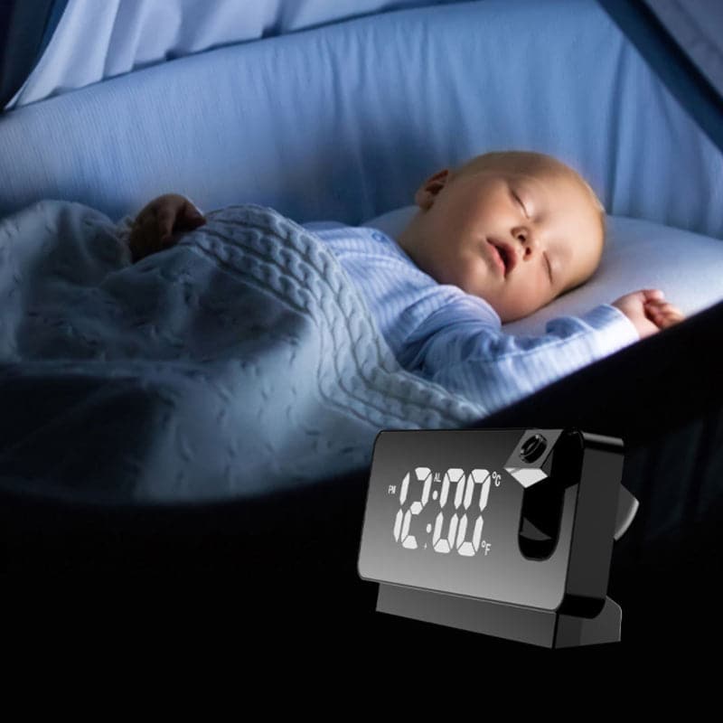 LED Projection Alarm Clock with Clear Time Display