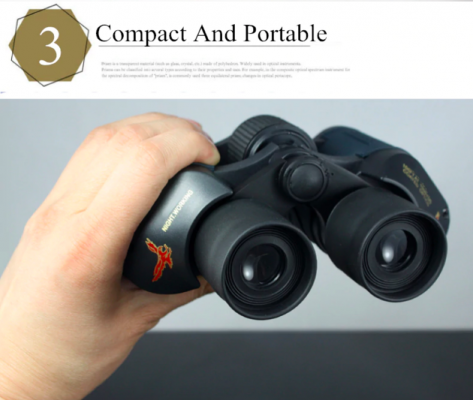 NightScope Binoculars with Enhanced Night Vision and 8X Magnification