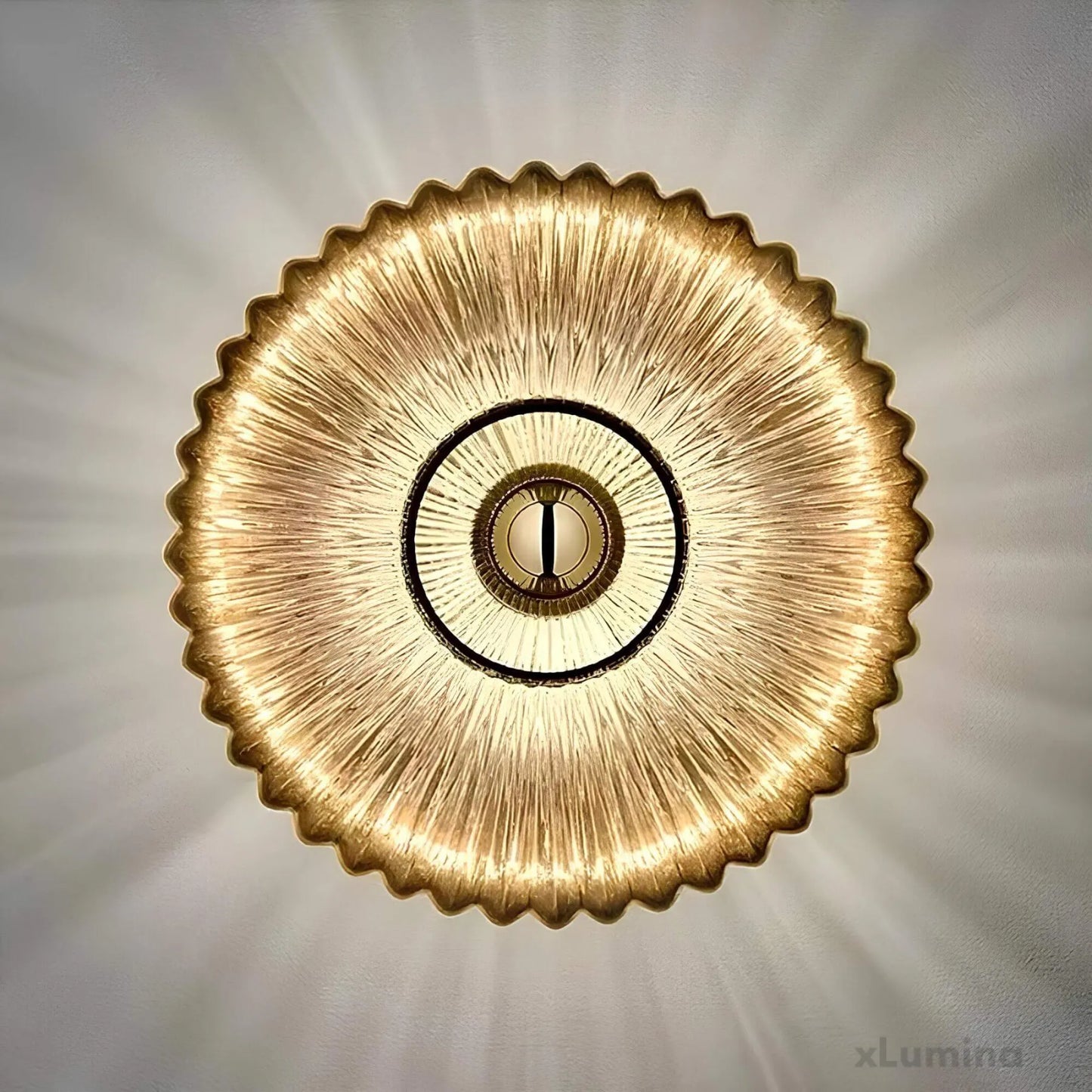 Wavy Glass Wall Lamp with Undulating Light Design