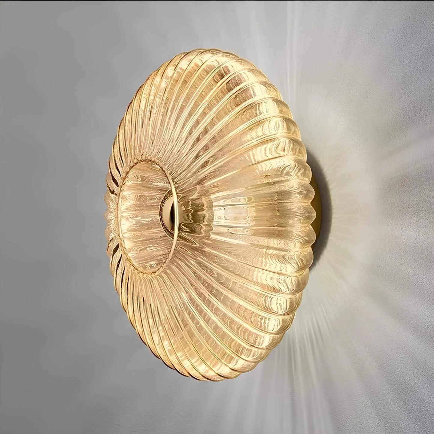 Glass Wall Lamp with Wavy Light Design