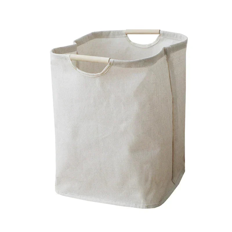 Foldable Japanese Style Cotton-Linen Storage Basket