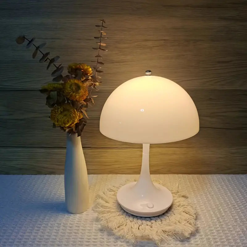 Modern Mushroom Table Lamp - Wireless Rechargeable LED Light