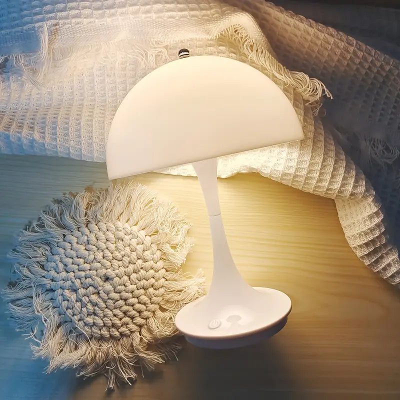 Modern Mushroom Table Lamp - Wireless Rechargeable LED Light