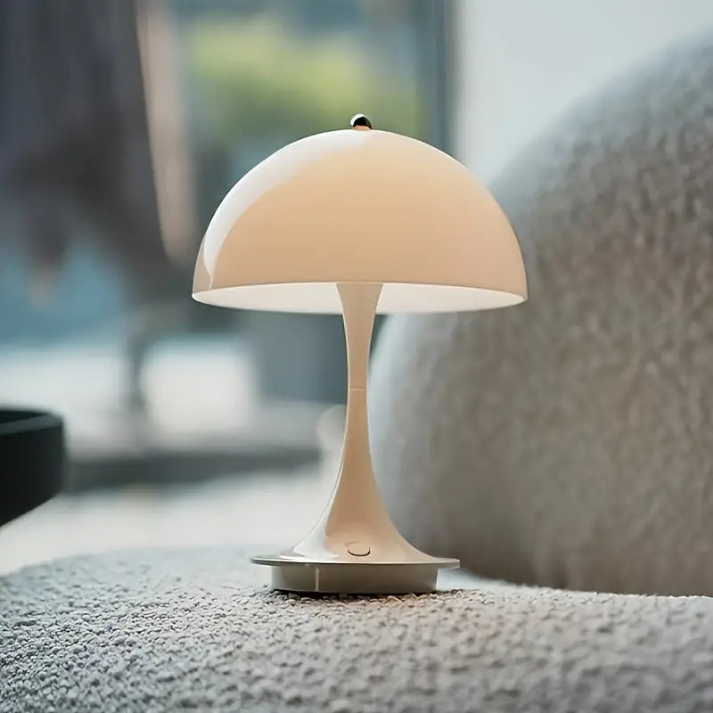 Modern Mushroom Table Lamp - Wireless Rechargeable LED Light