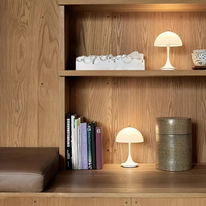Modern Mushroom Table Lamp - Wireless Rechargeable LED Light