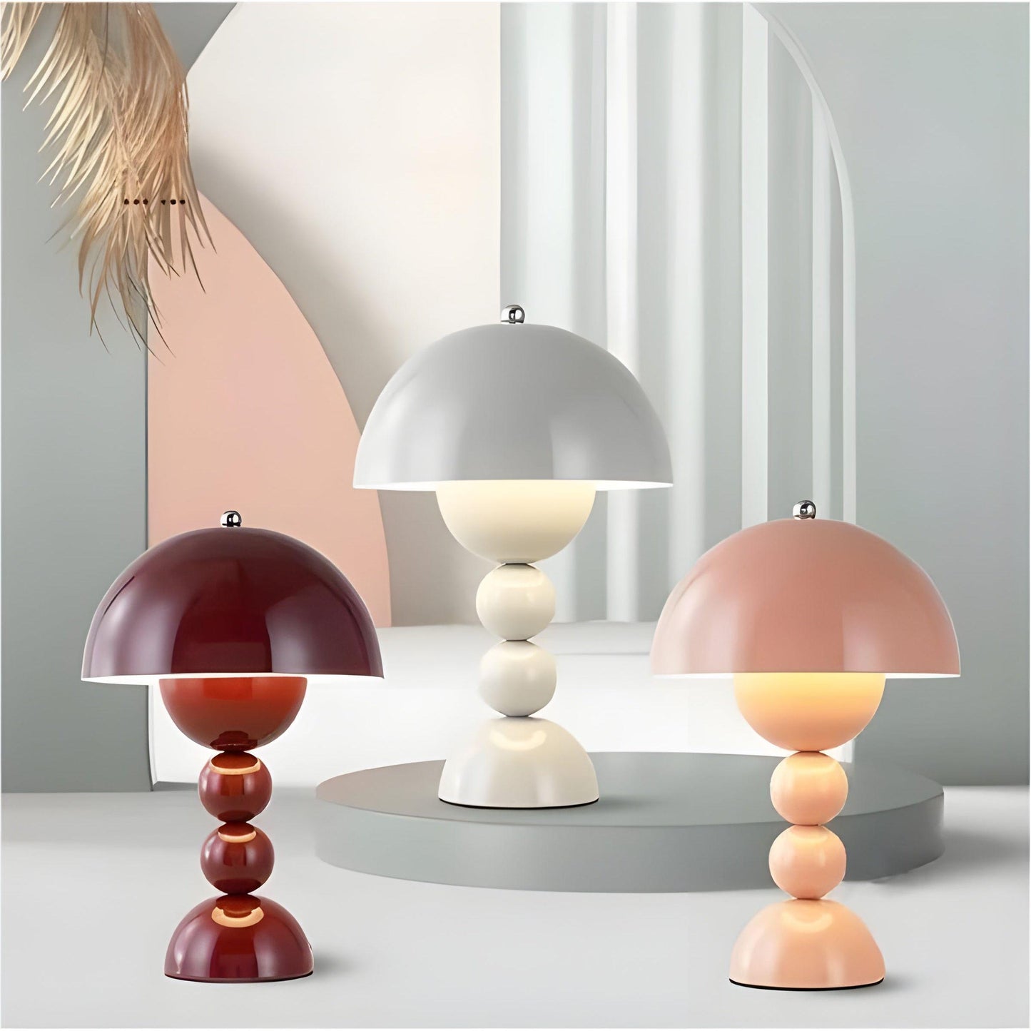 Dimmable Scandinavian LED Table Lamp with Adjustable Brightness