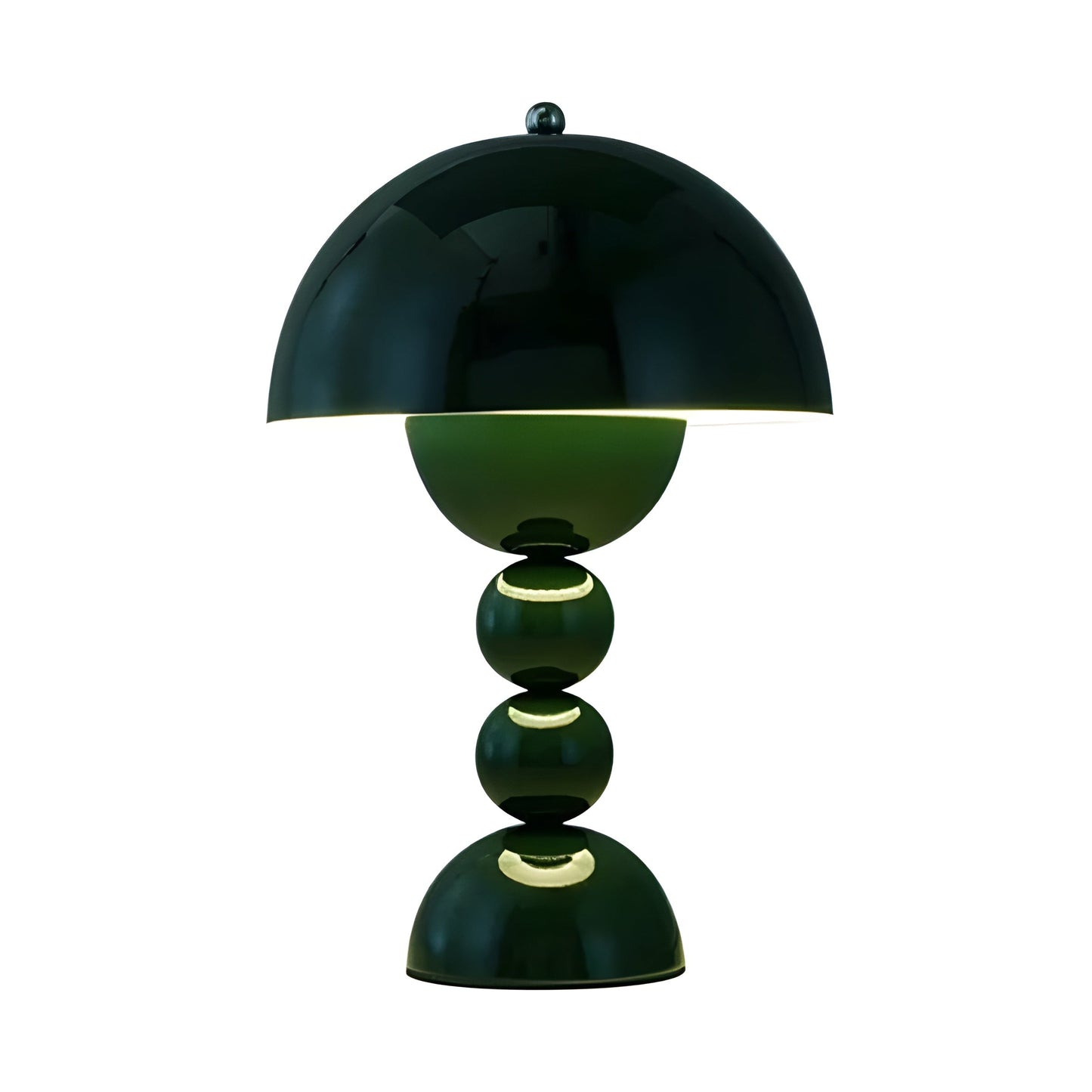 Dimmable Scandinavian LED Table Lamp with Flower Design - White ABS Housing
