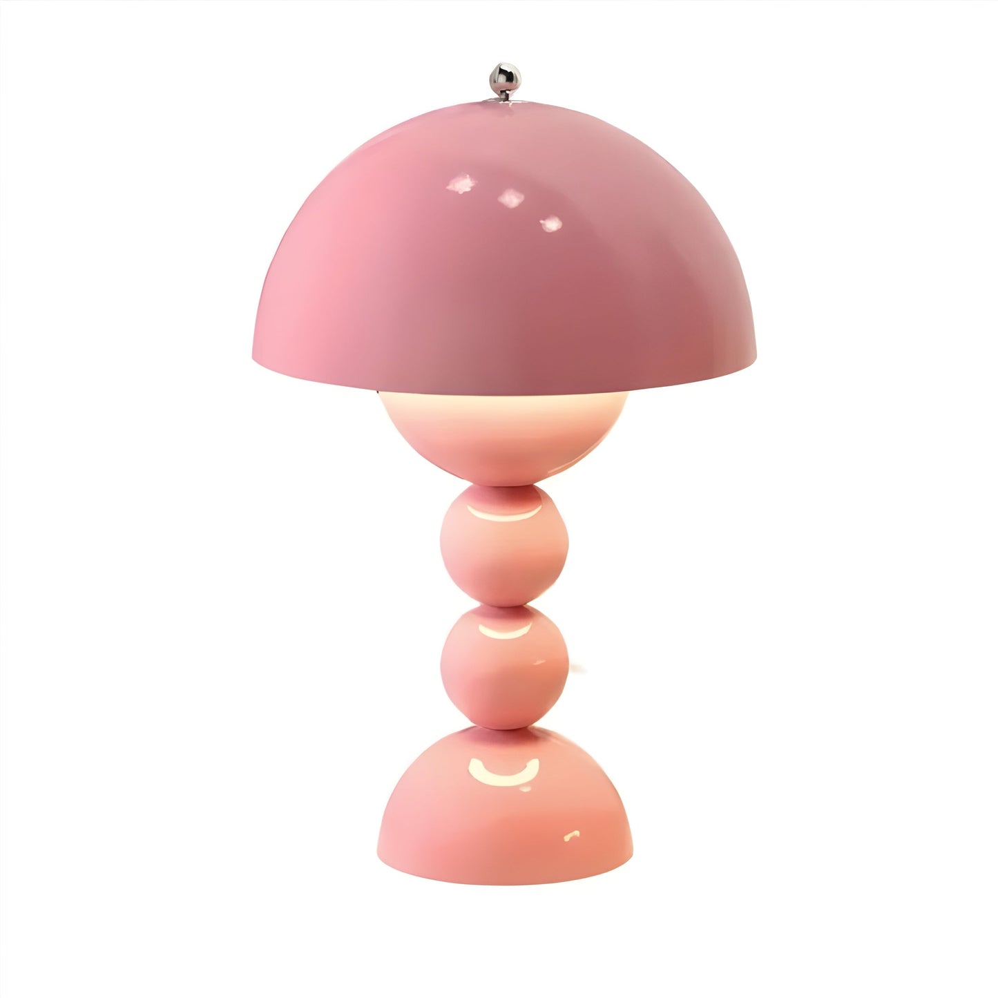 Dimmable Scandinavian LED Table Lamp with Flower Design - White ABS Housing