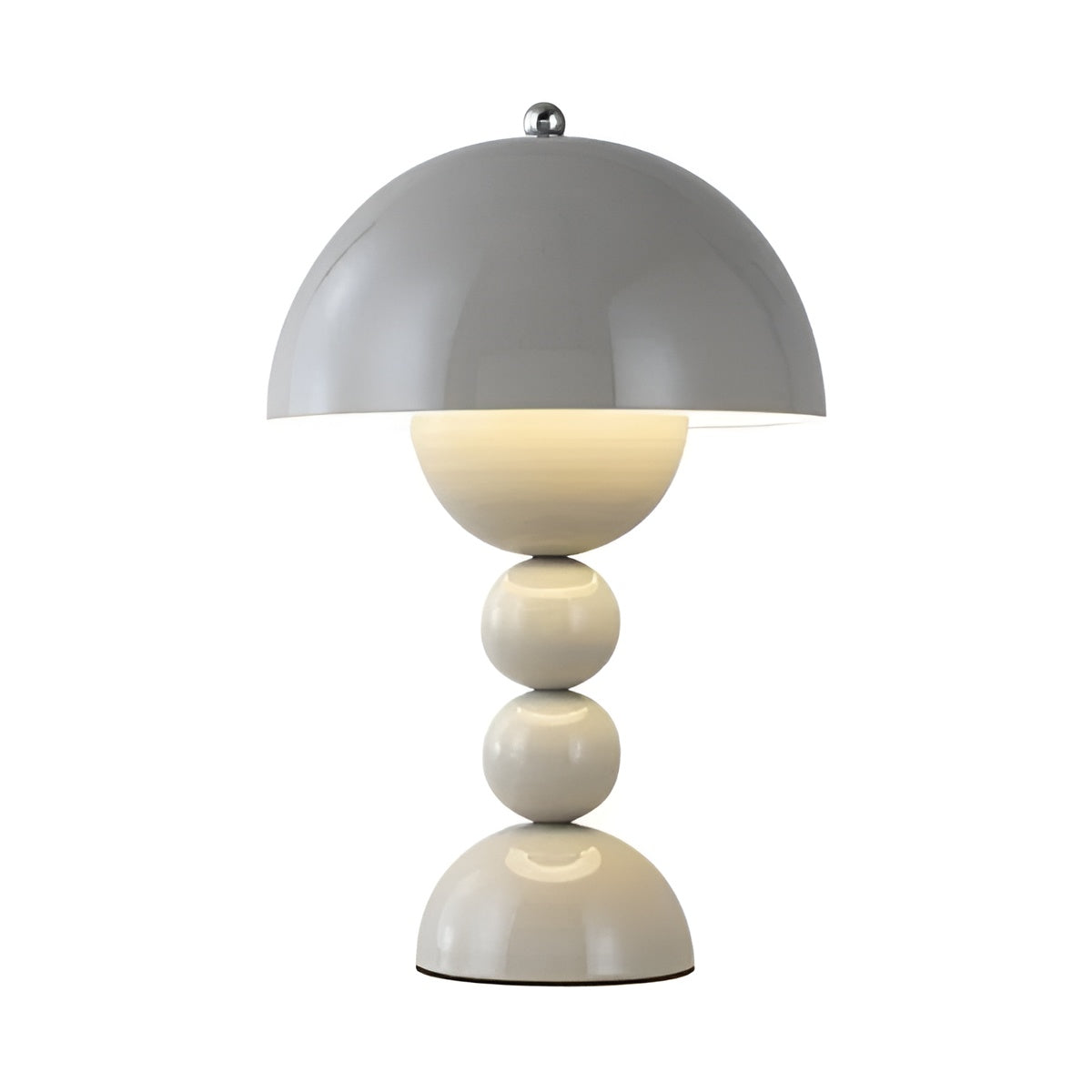 Dimmable Scandinavian LED Table Lamp with Flower Design - White ABS Housing
