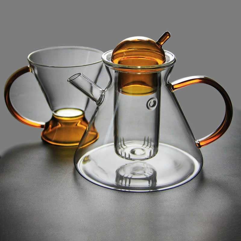 Nordic Heat-Resistant Glass Teapot and Cup Set