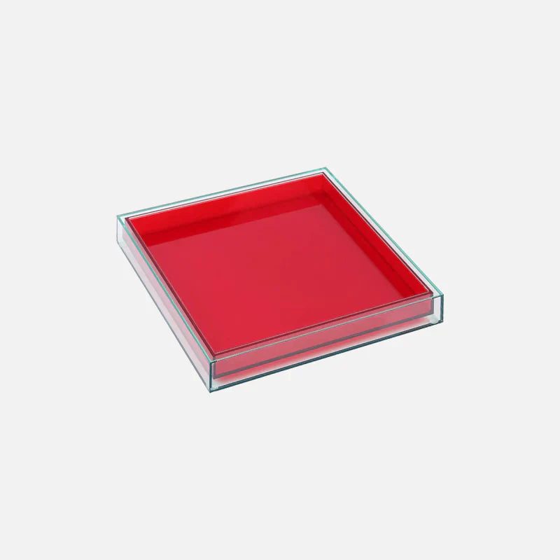 Colorful Acrylic Serving Tray with Smooth Rounded Corners