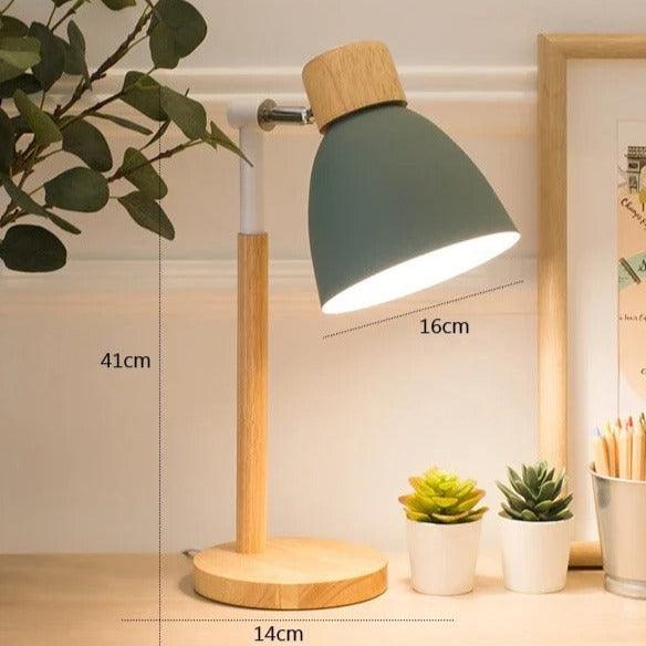 Nordic Adjustable Table Lamp in Wood and Iron