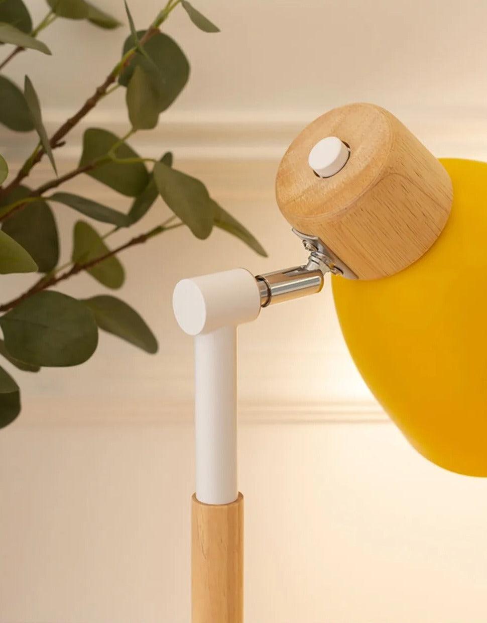 Nordic Adjustable Table Lamp in Wood and Iron